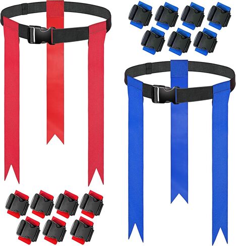 TENXILOT Flag Football Belts, 14 Players Flag Football Set for Adults Youth and Kids with 42 Flags Indoor Outdoor Training in Saudi Arabia