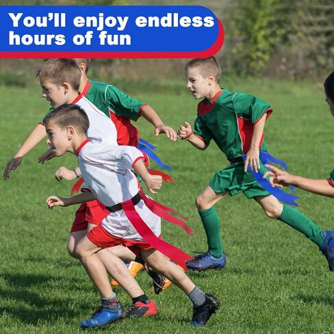 TENXILOT Flag Football Belts, 14 Players Flag Football Set for Adults Youth and Kids with 42 Flags Indoor Outdoor Training in Saudi Arabia