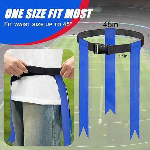 TENXILOT Flag Football Belts, 14 Players Flag Football Set for Adults Youth and Kids with 42 Flags Indoor Outdoor Training in Saudi Arabia