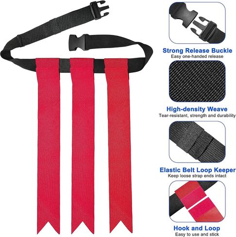 TENXILOT Flag Football Belts, 14 Players Flag Football Set for Adults Youth and Kids with 42 Flags Indoor Outdoor Training in Saudi Arabia