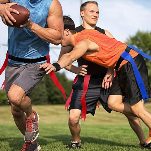 TENXILOT Flag Football Belts, 14 Players Flag Football Set for Adults Youth and Kids with 42 Flags Indoor Outdoor Training in Saudi Arabia