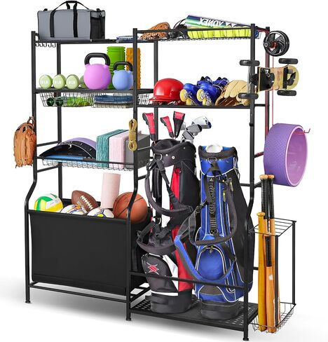 منظم مرآب تخزين حقيبة الجولف، حاملان لنوادي الجولف، منظم معدات الرياضة/اللعب، رف تخزين الكرة لنوادي الجولف وملحقاتها، تخزين معدات رياضية كبيرة جدًا in Kuwait