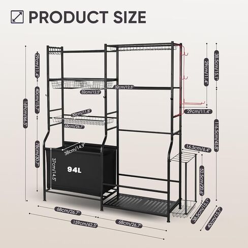 منظم مرآب تخزين حقيبة الجولف، حاملان لنوادي الجولف، منظم معدات الرياضة/اللعب، رف تخزين الكرة لنوادي الجولف وملحقاتها، تخزين معدات رياضية كبيرة جدًا in Kuwait