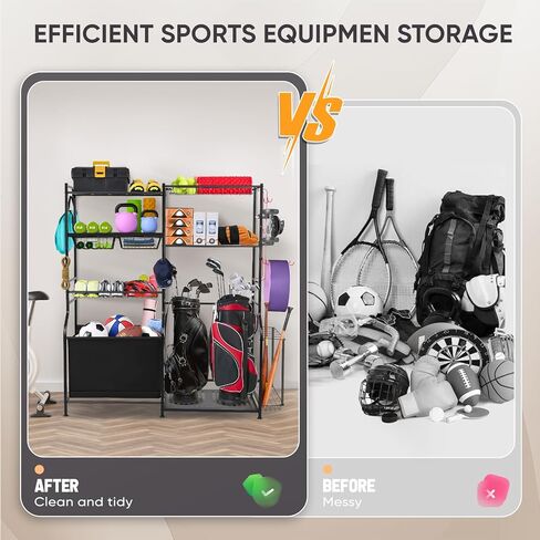 منظم مرآب تخزين حقيبة الجولف، حاملان لنوادي الجولف، منظم معدات الرياضة/اللعب، رف تخزين الكرة لنوادي الجولف وملحقاتها، تخزين معدات رياضية كبيرة جدًا in Kuwait