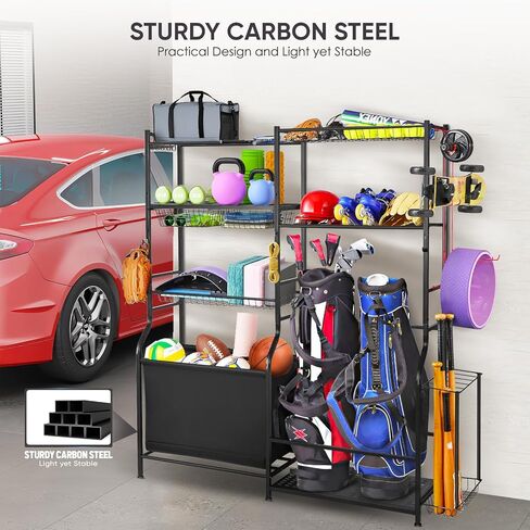 منظم مرآب تخزين حقيبة الجولف، حاملان لنوادي الجولف، منظم معدات الرياضة/اللعب، رف تخزين الكرة لنوادي الجولف وملحقاتها، تخزين معدات رياضية كبيرة جدًا in Kuwait