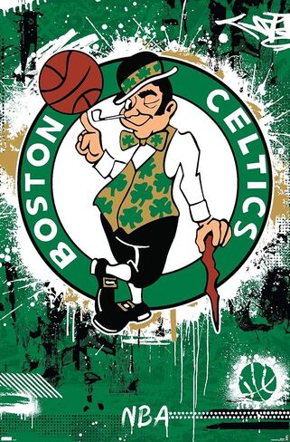 Trends International NBA Boston Celtics - Maximalist Logo 23 Wall Poster in Saudi Arabia