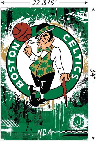Trends International NBA Boston Celtics - Maximalist Logo 23 Wall Poster in Saudi Arabia