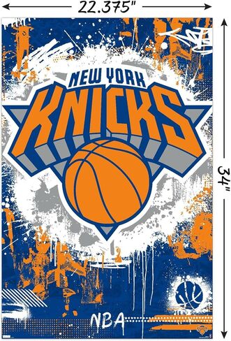 Trends International NBA New York Knicks - ملصق حائط بشعار الحد الأقصى 23 in Saudi Arabia