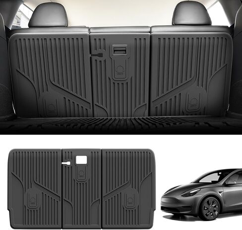 LASFIT Rear Back Seat Protector for Tesla Model Y 2020-2024, TPE Second Row Seats Back Cover, Waterproof Backrest Mats Model Y Accessories, 3 PCS in Saudi Arabia
