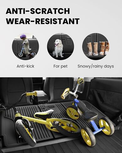 LASFIT Rear Back Seat Protector for Tesla Model Y 2020-2024, TPE Second Row Seats Back Cover, Waterproof Backrest Mats Model Y Accessories, 3 PCS in Saudi Arabia