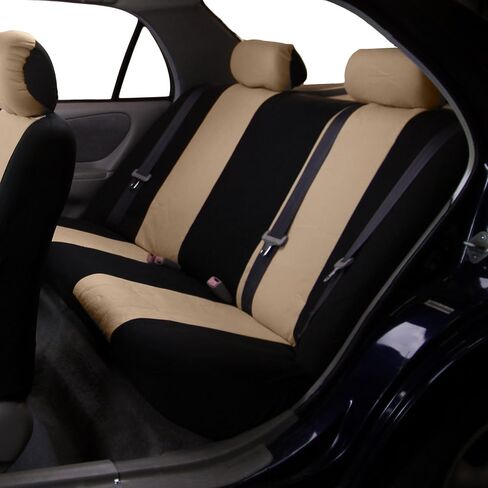 FH Group Flat Cloth Full Set Car Seat Covers Three Row 7 Passenger Set - Universal Fit for Cars, Trucks & SUVs (Beige) FB050217 in Saudi Arabia
