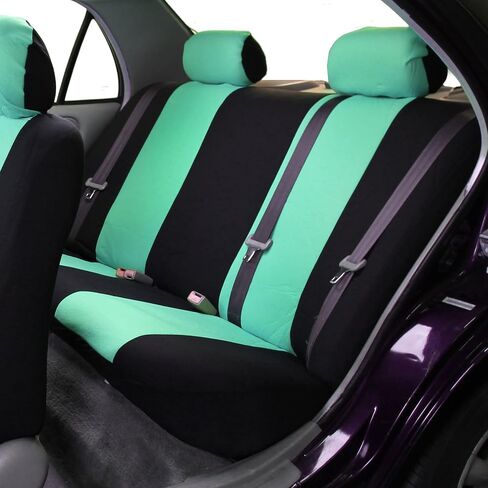 FH Group Flat Cloth Full Set Car Seat Covers Three Row 7 Passenger Set - Universal Fit for Cars, Trucks & SUVs (Beige) FB050217 in Saudi Arabia