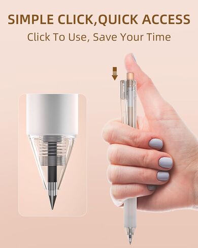 13PCS Pastel Gel Ink Pen Set with Case, Cute Retractable 0.5mm Fine Point Pen, 12 Black Ink Pen with 1 Highlighter, Aesthetic Drawing Pen for Student Note Taking,Writing,Office Supplies (Brown) in Saudi Arabia
