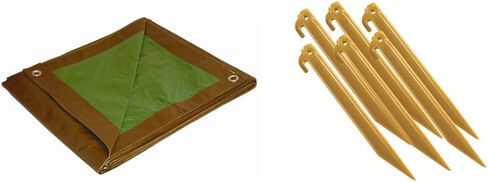 10x12 Multi-Purpose Brown/Green Medium Duty DRY TOP Poly Tarp (10'x12') in Saudi Arabia