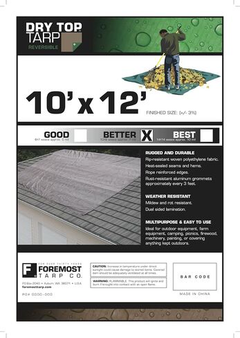 10x12 Multi-Purpose Brown/Green Medium Duty DRY TOP Poly Tarp (10'x12') in Saudi Arabia