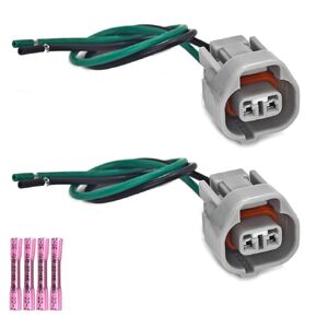 Vapor Canister Purge Valve Connector Wiring Harnesses 88974056 (Set of 2) Compatible with Yaris Civic Galant Camry Sebring Lancer
