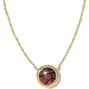 Basketball Pendant Necklace Sterling Silver Basketball Stuff Chain Basketball Accessories Jewelry Stackable Necklace for Teens, Jewelry for Player