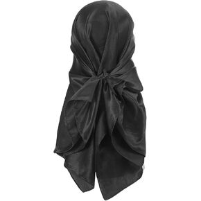 PATIKIL Satin Head Scarf, Large Square Scarf Silk Feeling Hair Bandanas Sleeping Head Wrapping Scarves