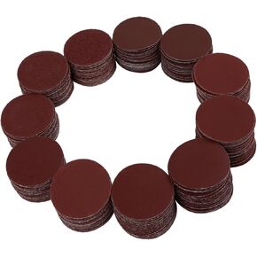 200pcs 2 Inch Hook and Loop Sanding Discs Sandpaper 60 80 120 180 240 320 400 800 1000 2000 Grits for Car Polishing Item Replacement