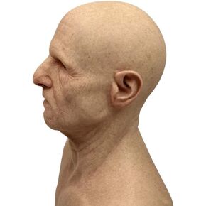 Old Man Mask, Disguise Halloween Dress Bald Grandpa Halloween Mask Full Overhead Halloween Latex Cosplay for Adult (Assorted Color)