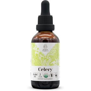 Celery USDA Organic Alcohol-Free Extract | Dietary Supplement, High-Potency Tincture | Natural Certified Organic Celery (Apium graveolens) Dried Fruit and Seed (4 oz)