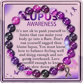 Lupus Awareness Bracelet Lupus Products Lupus Awareness Products Goodbye Lupus Lupus Gifts Purple Bracelet Purple Ribbons