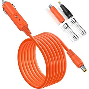 14AWG Car Charging Cable for Jackery Portable Power Station Explorer 3000 2000 1500 1000 500 880 550 300 290 240 160 Jackery Accessories Cigarette Lighter Charger DC Adapter Cord 2M - Orange
