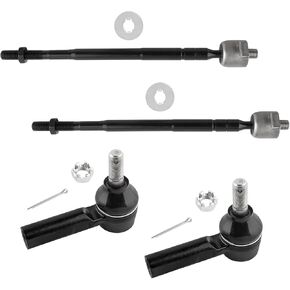 2x Driver & Passenger Side Inner Tie Rod Ends EV302, 2x Outer Tie Rod End ES2382 for Geo Prizm 1993-1996 (Manual Steering),Fit for Toyota Corolla 1993-1997 (USA BUILT MODEL/Manual Steering)