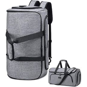 Garment Bags for Travel, Convertible Garment Duffle Bag for Men Women, Carry On Garment Bag Backpack, 4 in 1 Travel Suit Bag with Shoe Compartment, Large Weekender Bag