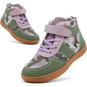 Kids Sneakers for Boys Girls Toddler Canvas High Top Walking Causal Sneakers Lightweight Anti-Slip Kid Shoes