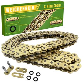 Gold 525 X-Ring Chain 122 Links Motorcycle Chain with Connecting Master Link OEM #T2015075 94582-31122-00 06405-MAY-P10 06405-MY1-P00