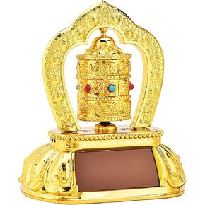 Solar Energy Prayer Wheel Solar Energy Power Tibetan Buddhist Prayer Wheel Adopt Electroplating Process Widely Used in Car, Home, Office Interior Decoration