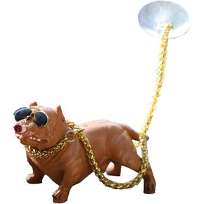 gweryho1pcs Bully Pitbull Dog Car Interior Decoration Bully Dog Car Decoration Bulldog Car Dashboard Puppy Ornament Car Dashboard Ornament Bully Dog Car Decoration Dog (Black)