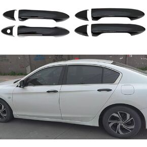 Glossy Black Exterior Door Handle Cover Trim for Honda Accord Sedan Accessories 2013 2014 2015 2016 2017 Without Smart Keyhole