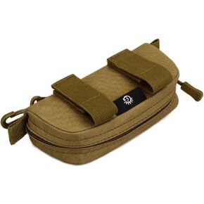Andy's Orchids Tactical Glasses Bag, Men Nylon Waist Belt Sunglasses Pack, Eyeglasses Case, Outdoor Clutch Bag with Clip