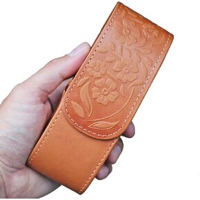 Orsus Women's Hard Glasses Case with Belt Clip – Premium PU Leather with Felt Lining, Magnetic Closure – Eyewear Pouch