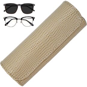 Orsus Reading Glasses Hard Case, Premium PU Leather Horizontal Eyeglass Holder with Magnetic Closure for Women and Men
