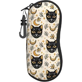 Soft Sunglasses Case For Men Women, Ultra Light Neoprene Zipper Eyeglass Portable Glasses Case With Belt Clip