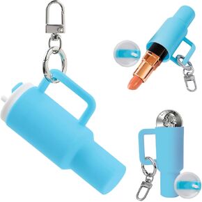 Mini Cup Keychain, Tumbler Cup Lip Balm Holder Keychain for Women Stanley Cup Accessories Cute Charms for Handbags Backpack