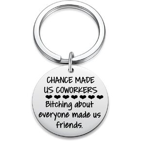 Ukodnus Coworker Keychain Gifts for BFF, Colleague Appreciation Gift for Work Bestie, Thank You Leaving Away Retirement Gift for Female Friends