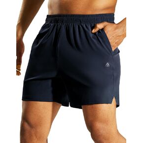 Haimont Men's Athletic Running Shorts 5 Inches Quick Dry Workout Gym Active Shorts with Pockets Water Resistant, No Liner