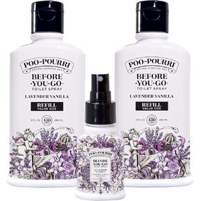 Poo Pourri Original Citrus Two 9-Ounce Refill Bottle and 1.4-Ounce Original