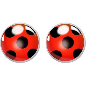 Ladybug Earrings Clip on Earrings No Pierced Ladybird Design Jewellery with Silver Ear Cuff Black Spot Red Charm for Girl woman Cosplay Ear Hoop 1