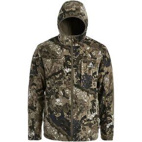 Pnuma Men's Vintis Hunting Cold Weather Lightweight Insulated Wind-Blocking Camouflage Jacket with Hood, YKK Zippers, Caza OV