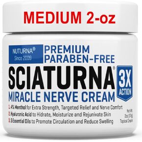 Sciatica Nerve Relief Cream - Made in The USA - Natural and Safe Ingredients - Maximum Strength Cream for Sciatic Nerve Relief - Fast Acting Natural Relief with Arnica, MSM, Menthol - 2.01 Fl Oz