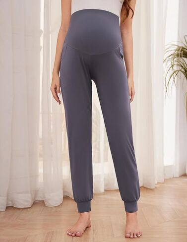 AMPOSH Women's Maternity Jogger Pants Soft Stretchy Sweatpants Pregnancy Lounge Clothes in Saudi Arabia