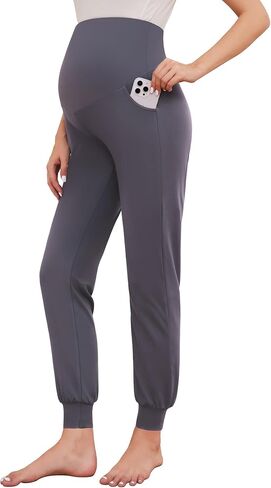 AMPOSH Women's Maternity Jogger Pants Soft Stretchy Sweatpants Pregnancy Lounge Clothes in Saudi Arabia