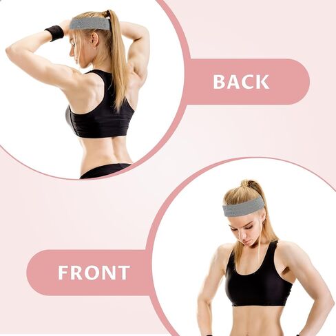 6Pcs Sport Headbands for Women 1.6inch Stretchy Running Headbands，Workout Headbands for Women Non Slip Soft Cotton Sweat Bands Headbands for Daily Workout Running Sports in Saudi Arabia