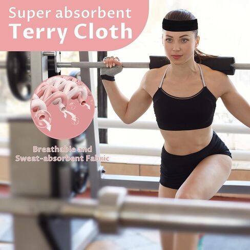 6Pcs Sport Headbands for Women 1.6inch Stretchy Running Headbands，Workout Headbands for Women Non Slip Soft Cotton Sweat Bands Headbands for Daily Workout Running Sports in Saudi Arabia