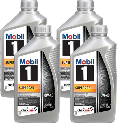 Mobil 1 Supercar Advanced Full Synthetic Motor Oil 0W-40, (Pack of 1) in Saudi Arabia